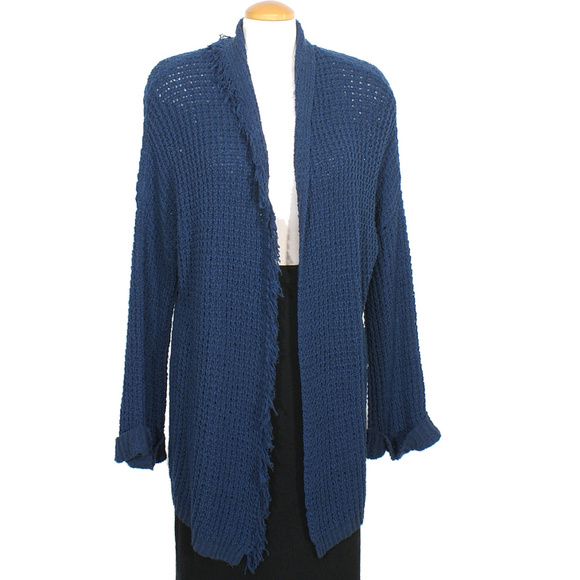 Ill Be Around Fringe Slouchy Silk Cotton Cardigan - Picture 7 of 8